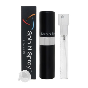 Black Atomizer by Spin N Spray for Unisex - 0.17 oz Empty Refillable Atomizer