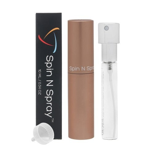 Rose Gold Atomizer by Spin N Spray for Unisex - 0.34 oz Empty Refillable Atomizer
