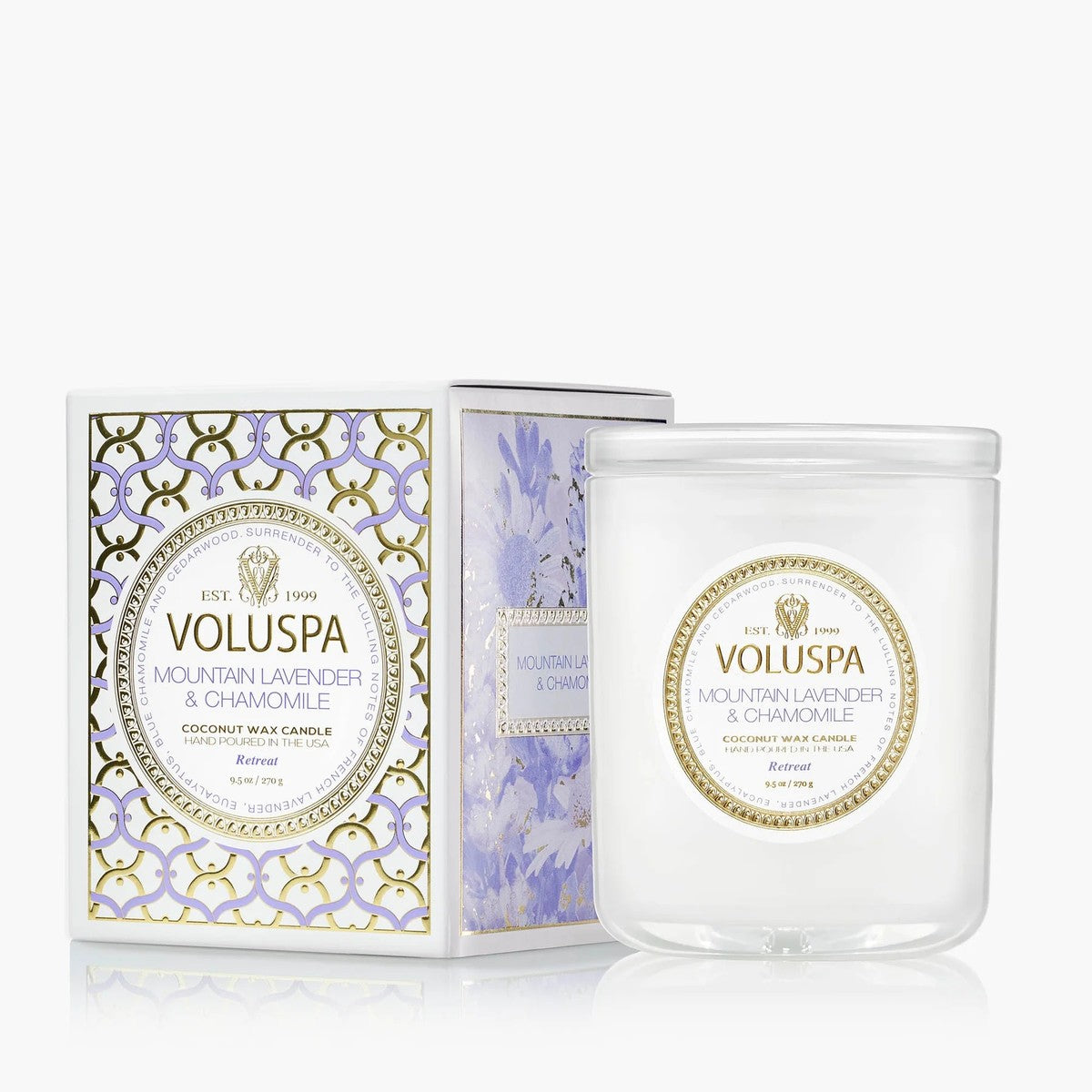 Maison Blanc Collection Classic - Mountain Lavender And Chamomile by Voluspa for Unisex - 9.5 oz Candle