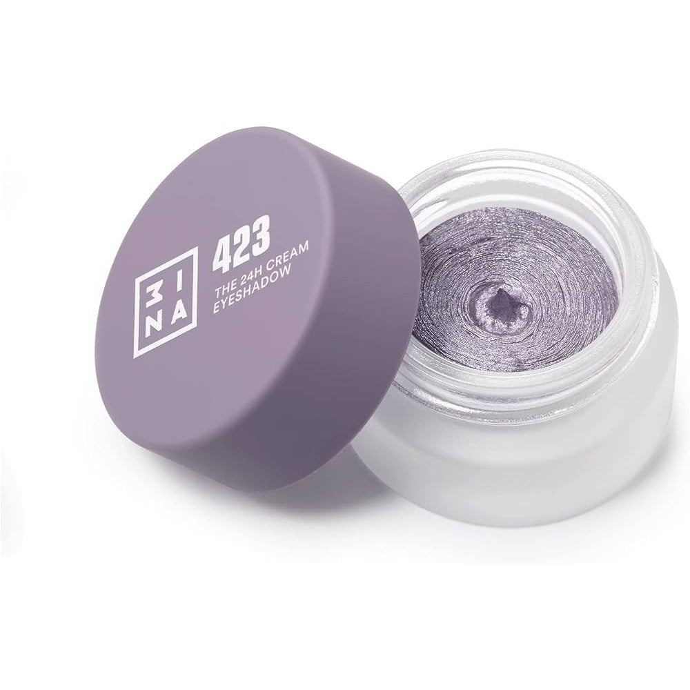 The 24H Cream Eyeshadow - 423 Heather Purple Metallic by 3INA for Women - 0.1 oz Eye Shadow
