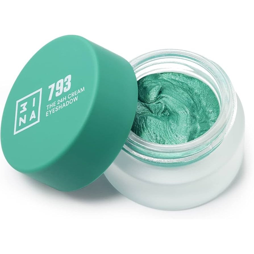 The 24H Cream Eyeshadow - 793 Turquoise Metallic by 3INA for Women - 0.1 oz Eye Shadow