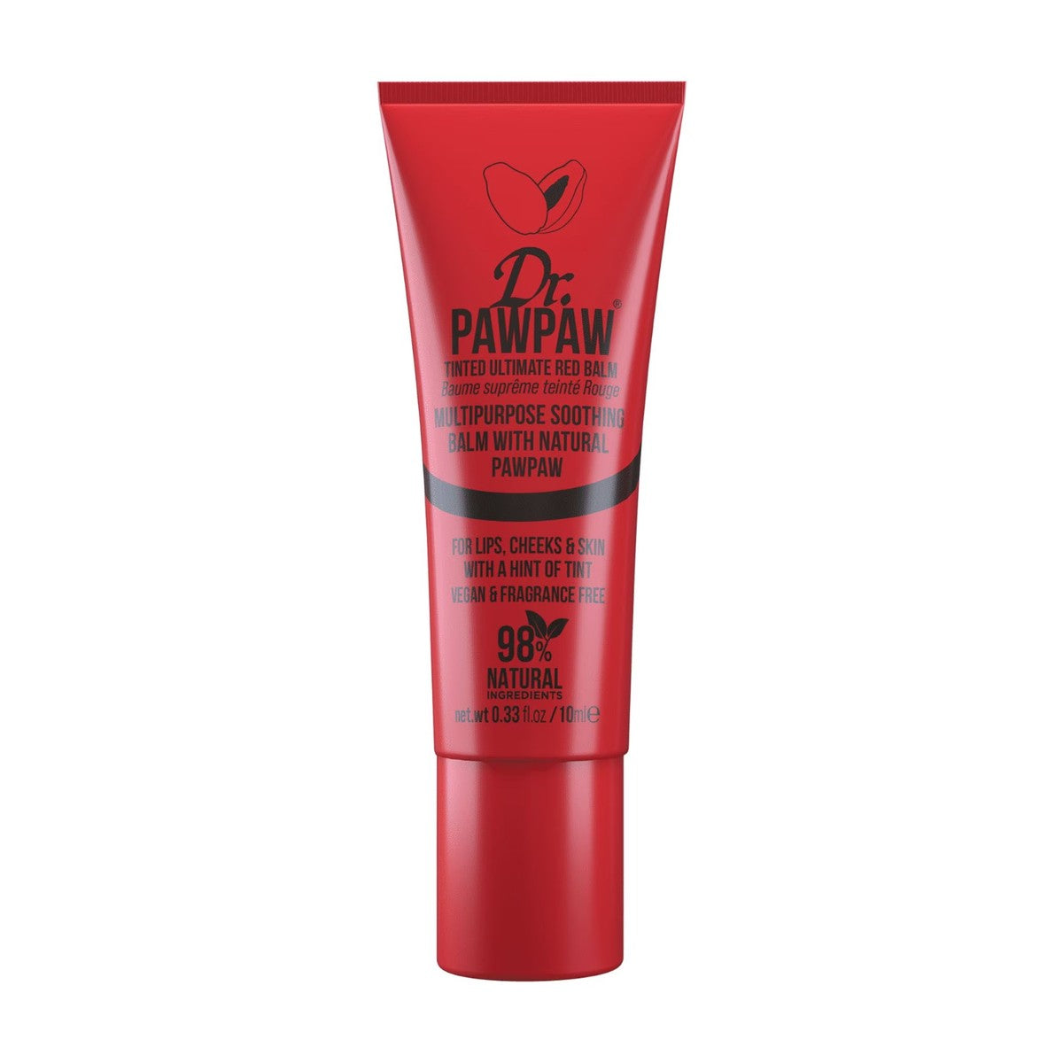 Red Balm by Dr. PawPaw for Women - 0.33 oz Lip Balm - Pack of 2