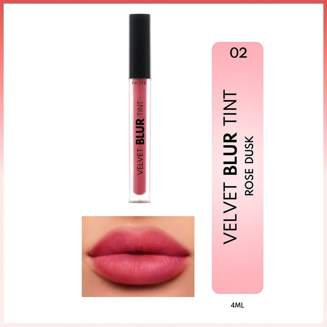 Velvet Blur Tint - 02 Rose Dusk by Note Cosmetique for Women - 0.14 oz Makeup
