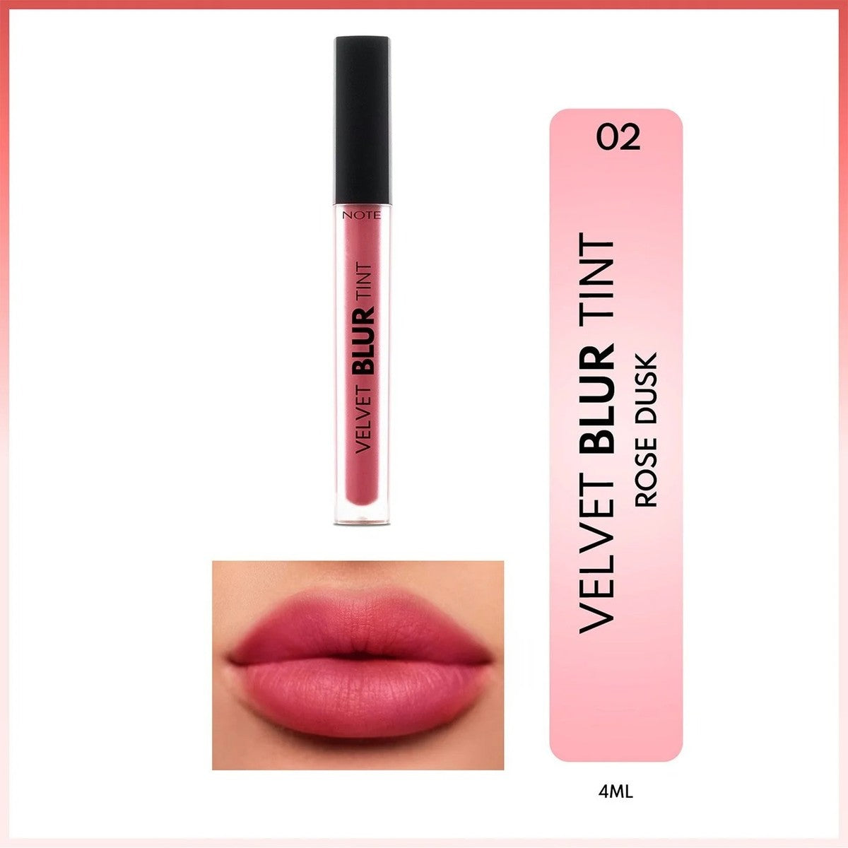 Velvet Blur Tint - 02 Rose Dusk by Note Cosmetique for Women - 0.14 oz Makeup