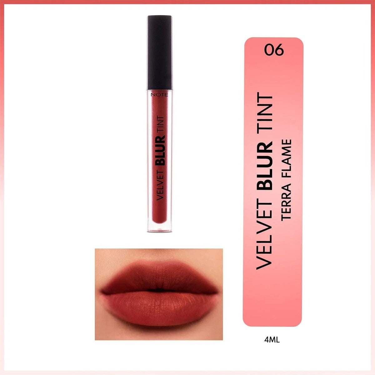 Velvet Blur Tint - 06 Terra Flame by Note Cosmetique for Women - 0.14 oz Makeup