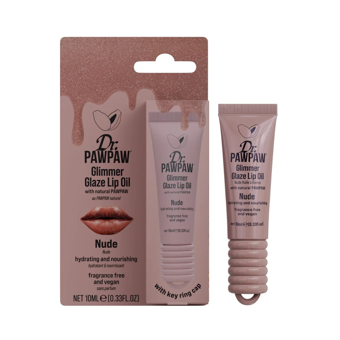 Glimmer Glaze Lip Oil - Nude by Dr. PawPaw for Women - 0.33 oz Lip Oil