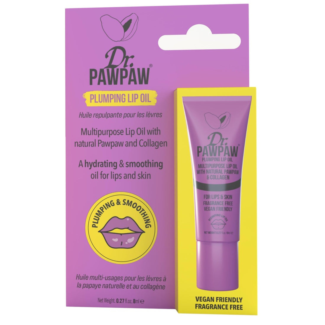 Plumping Lip Oil by Dr. PawPaw for Women - 0.27 oz Lip Oil - Pack of 2