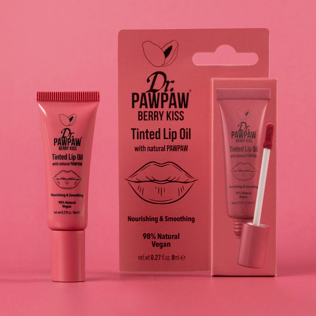 Tinted Lip Oil - Berry Kiss by Dr. PawPaw for Women - 0.27 oz Lip Oil
