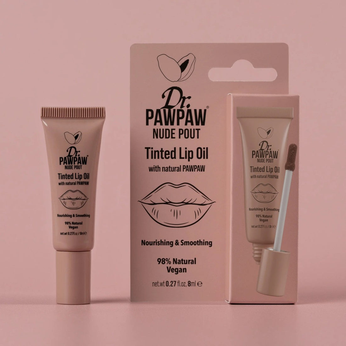 Tinted Lip Oil - Nude Pout by Dr. PawPaw for Women - 0.27 oz Lip Oil