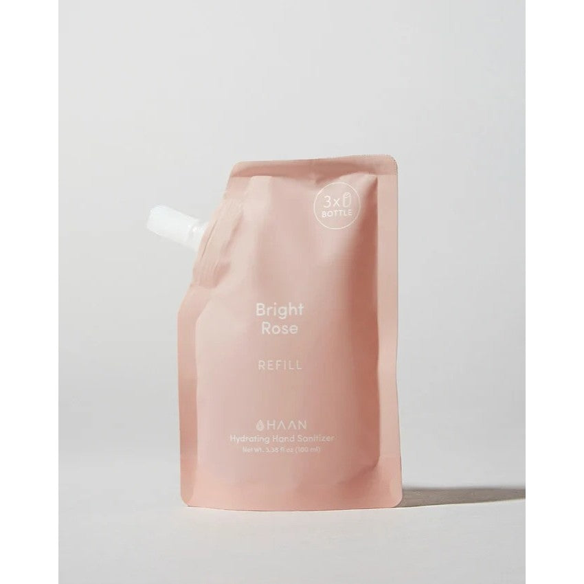 Hand Cleanser Refill - Bright Rose by Haan for Unisex - 3.38 oz Hand Sanitizer (Refill)