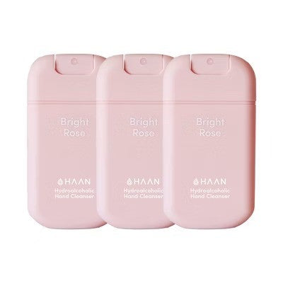 Hand Sanitizer - Bright Rose by Haan for Unisex - 1 oz Hand Sanitizer - Pack of 3