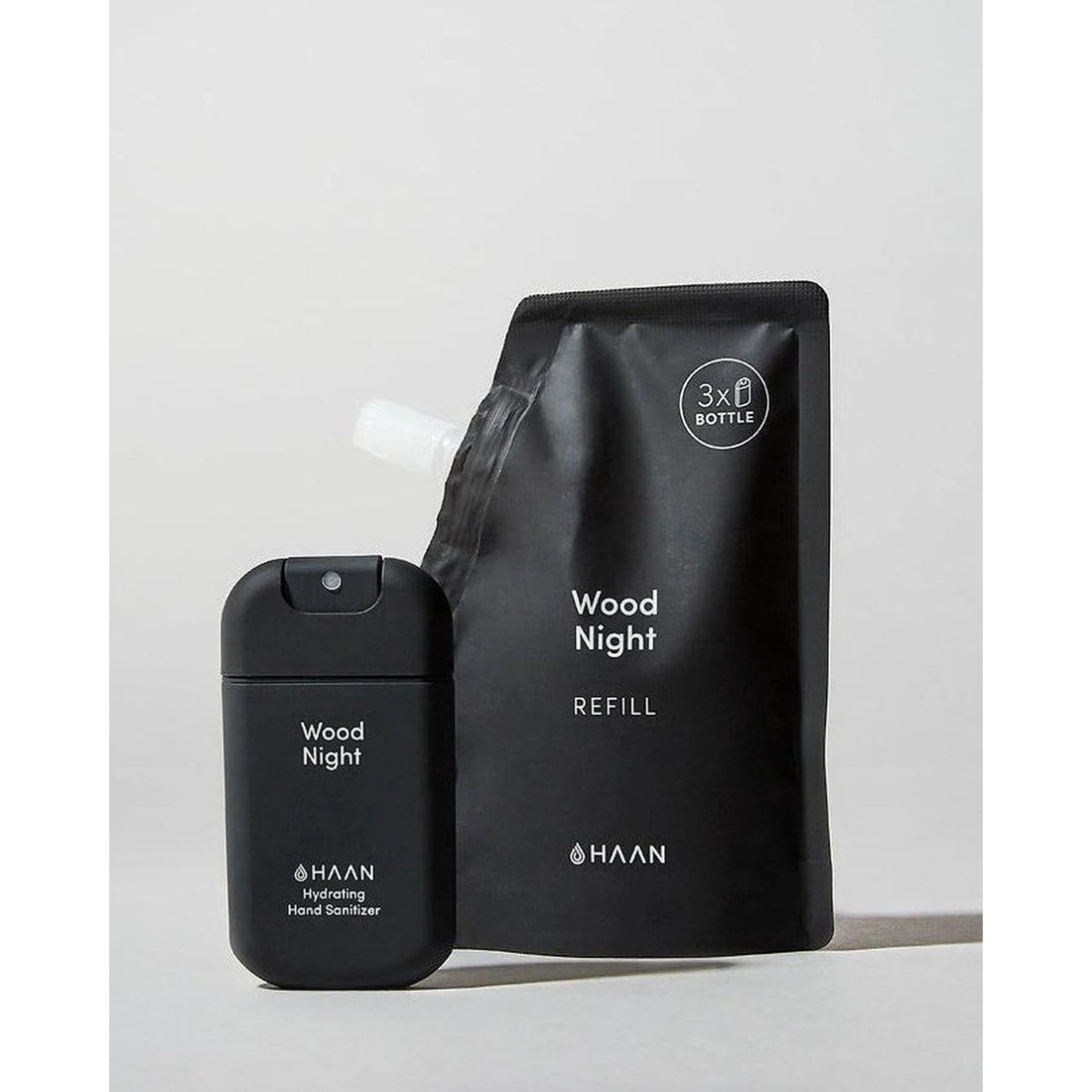 Hand Cleanser Refill - Wood Night by Haan for Unisex - 3.38 oz Hand Sanitizer (Refill)