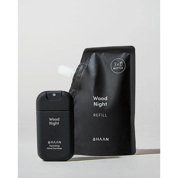 Hand Cleanser Refill - Wood Night by Haan for Unisex - 3.38 oz Hand Sanitizer (Refill)
