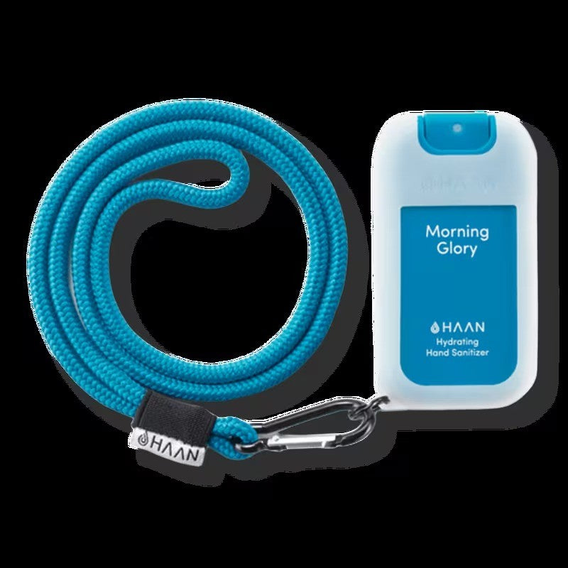 Hydroalcoholic Hand Cleanser With Case and Lanyard - Morning Glory Kit by Haan for Unisex - 2 Pc Kit 1oz Hand Cleanser, 2 Pc Case and Lanyard