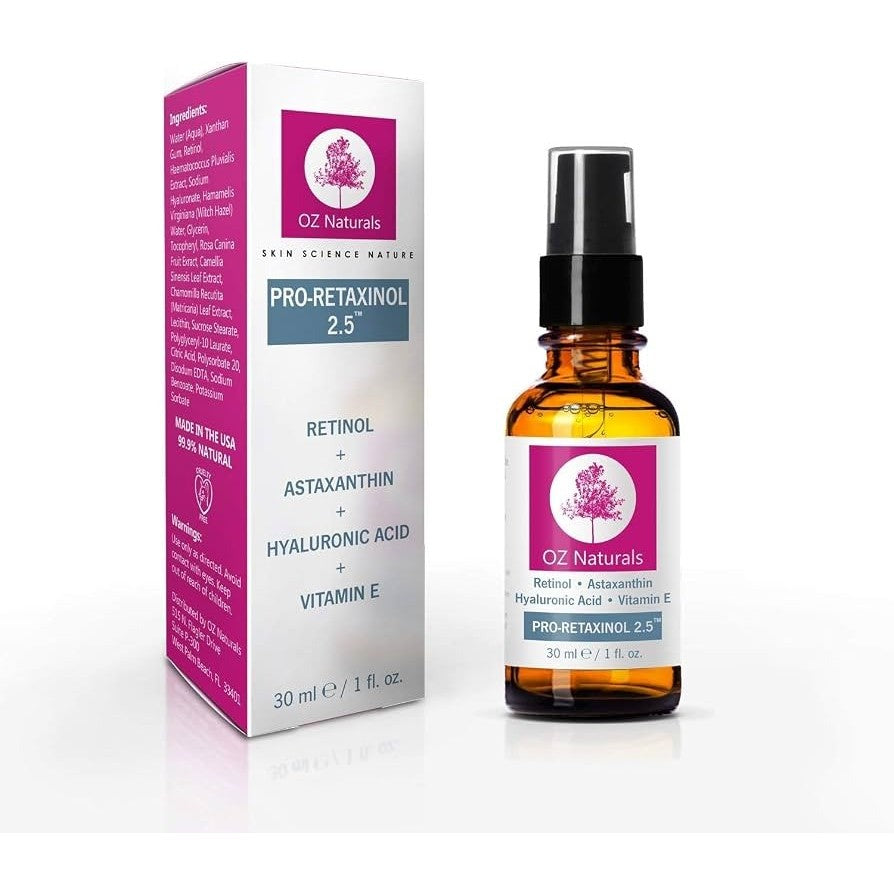Pro-Retaxinol 2.5 Facial Serum by OZNaturals for Unisex - 1 oz Serum