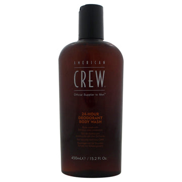 24-Hour Deodorant Body Wash by American Crew for Men - 15.2 oz Body Wash