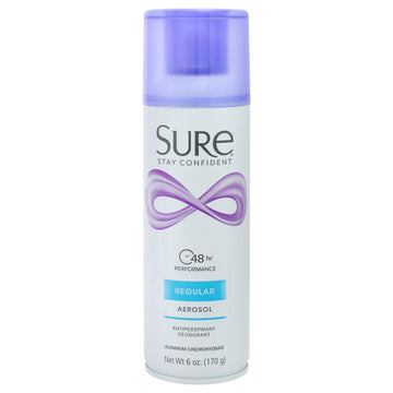 Aerosol Anti-Perspirant and Deodorant - Regular by Sure for Unisex - 6 oz Deodorant Spray