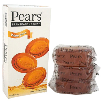 Pure and Gentle with Glycerin and  Natural Oils - Amber by Pears for Unisex - 3 x 4.4 oz Bar Soap