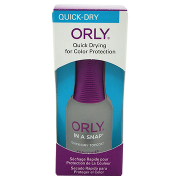 In-A-Snap Quick-Dry Topcoat by Orly for Women - 0.6 oz Nail Polish