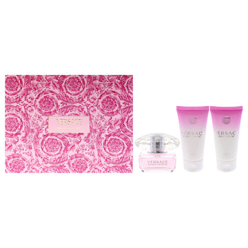 Versace Bright Crystal by Versace for Women - 3 Pc Gift Set 1.7oz EDT Spray, 1.7oz Perfumed Bath and Shower Gel, 1.7oz Perfumed Body Lotion
