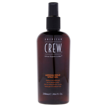 Spray Gel - Medium Hold by American Crew for Men - 8.4 oz Spray