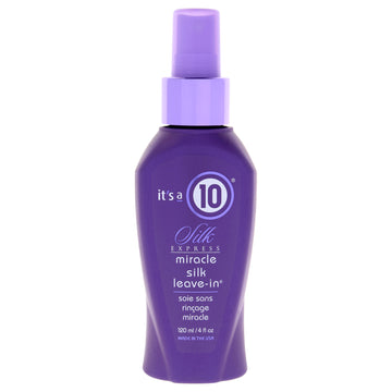 Silk Express Miracle Silk Leave-In by Its A 10 for Unisex - 4 oz Conditioner