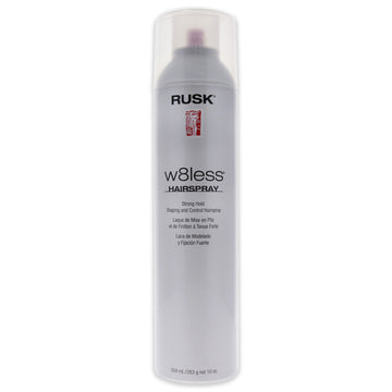 W8less Strong Hold Shaping and Control Hairspray by Rusk for Unisex - 10 oz Hair Spray
