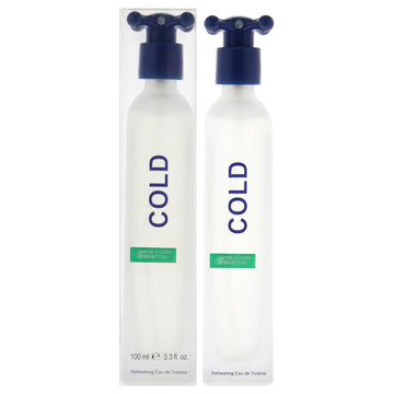 Cold by United Colors of Benetton for Men - 3.3 oz EDT Spray