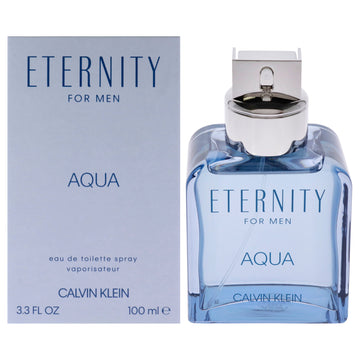 Eternity Aqua by Calvin Klein for Men - 3.3 oz EDT Spray