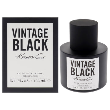 Kenneth Cole Vintage Black by Kenneth Cole for Men - 3.4 oz EDT Spray