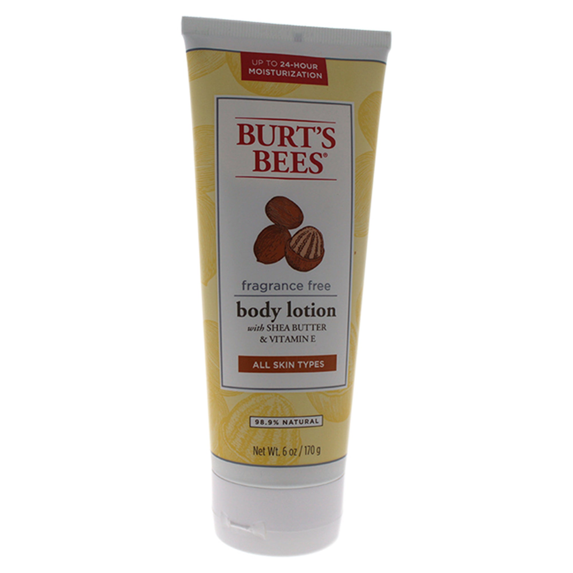 Fragrance Free Shea Butter and Vitamin E Body Lotion by Burts Bees for Unisex - 6 oz Body Lotion