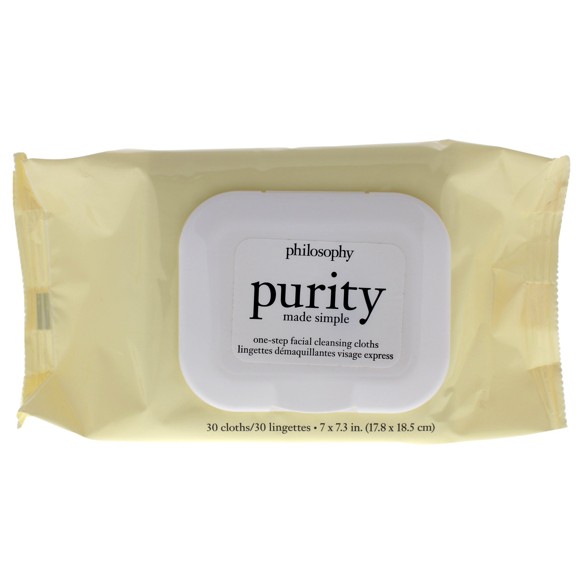 Purity Made Simple One Step Facial Cleansing Cloths by Philosophy for Unisex - 30 Count Wipes