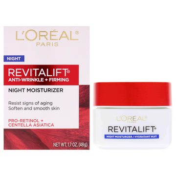 Revitalift Anti-Wrinkle Plus Firming Night Moisturizer by LOreal Paris for Unisex - 1.7 oz Moisturizer