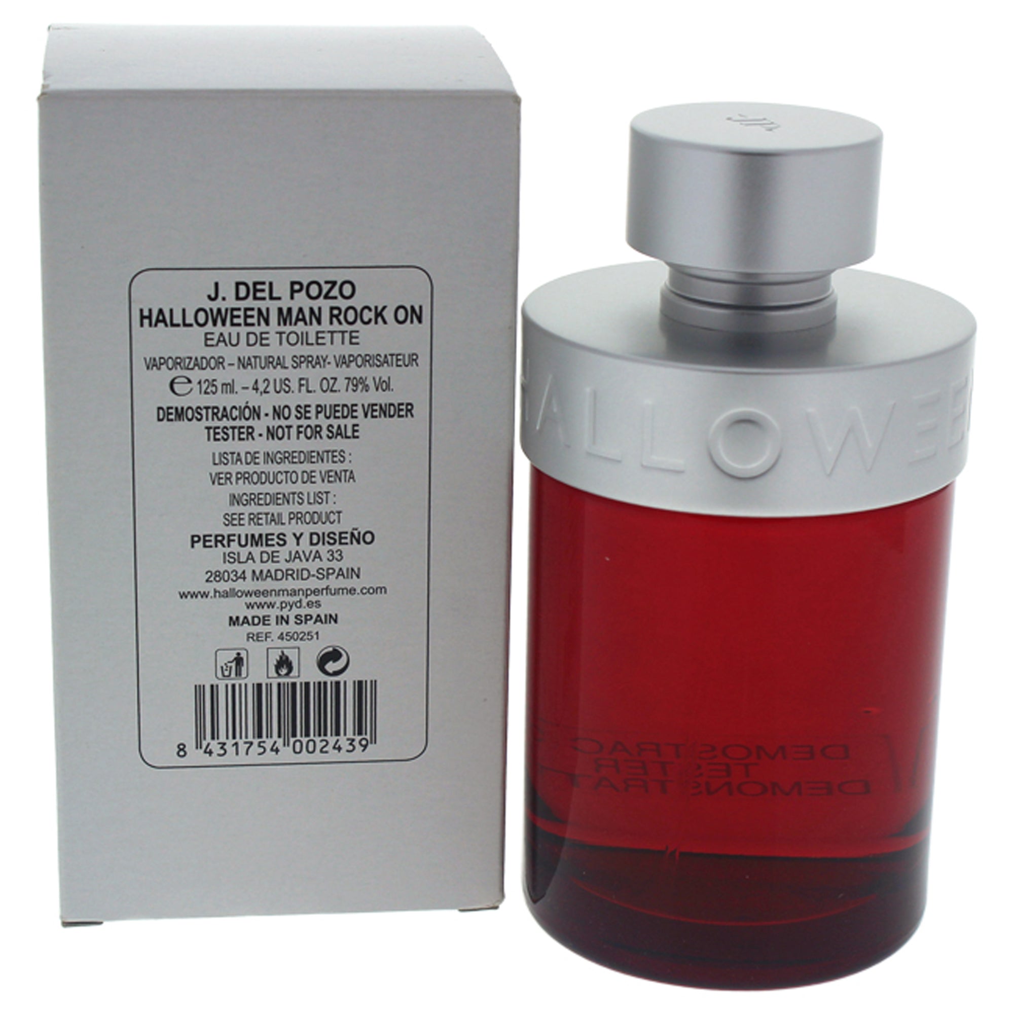 Halloween Man Rock On by J. Del Pozo for Men - 4.2 oz EDT Spray