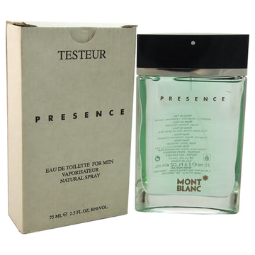 Mont Blanc Presence by Mont Blanc for Men - 2.5 oz EDT Spray