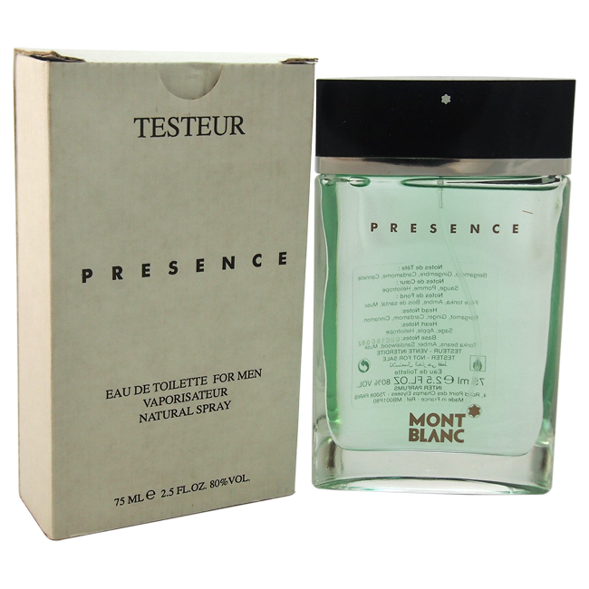 Mont Blanc Presence by Mont Blanc for Men - 2.5 oz EDT Spray