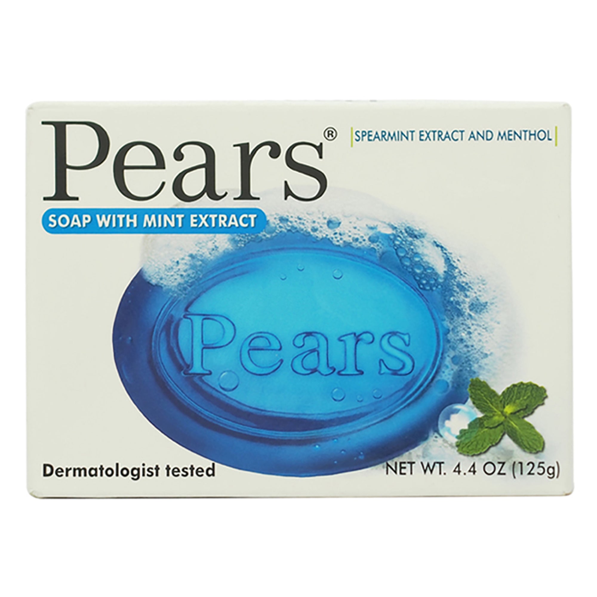 Pure and Gentle with Glycerin and Mint Extracts - Blue by Pears for Unisex - 4.4 oz Bar Soap