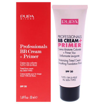 Professionals BB Cream Plus Primer SPF 20 - 002 Sand - All Skin Types by Pupa Milano for Women - 1.69 oz Primer