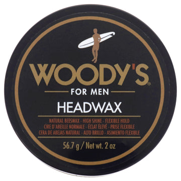 Headwax Natural Beeswax by Woodys for Men - 2 oz Pomade