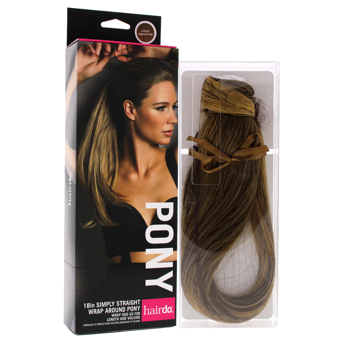 Simply Straight Pony - R1416T Buttered Toast by Hairdo for Women - 18 Inch Hair Extension