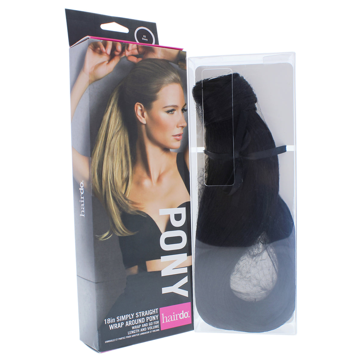Simply Straight Pony - R2 Ebony by Hairdo for Women - 18 Inch Hair Extension