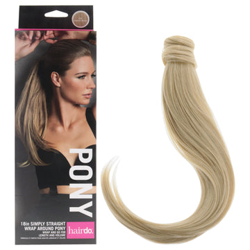 Simply Straight Wrap Around Pony - R22 Swedish Blonde Platinum by Hairdo for Women - 18 Inch Hair Extension