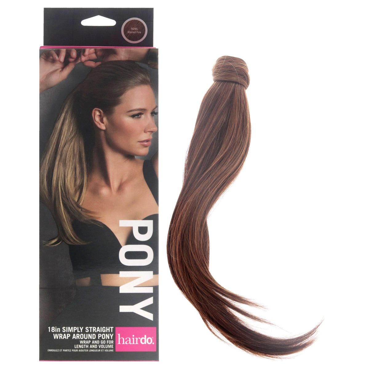 Simply Straight Pony - R28S Glazed Fire by Hairdo for Women - 18 Inch Hair Extension
