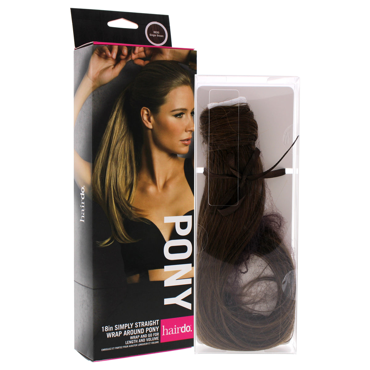 Simply Straight Pony - R830 Ginger Brown by Hairdo for Women - 18 Inch Hair Extension