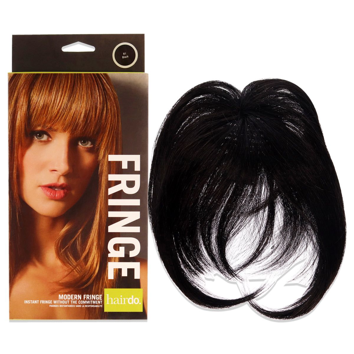 Modern Fringe Clip In Bang - R1 Black by Hairdo for Women - 1 Pc Hair Extension