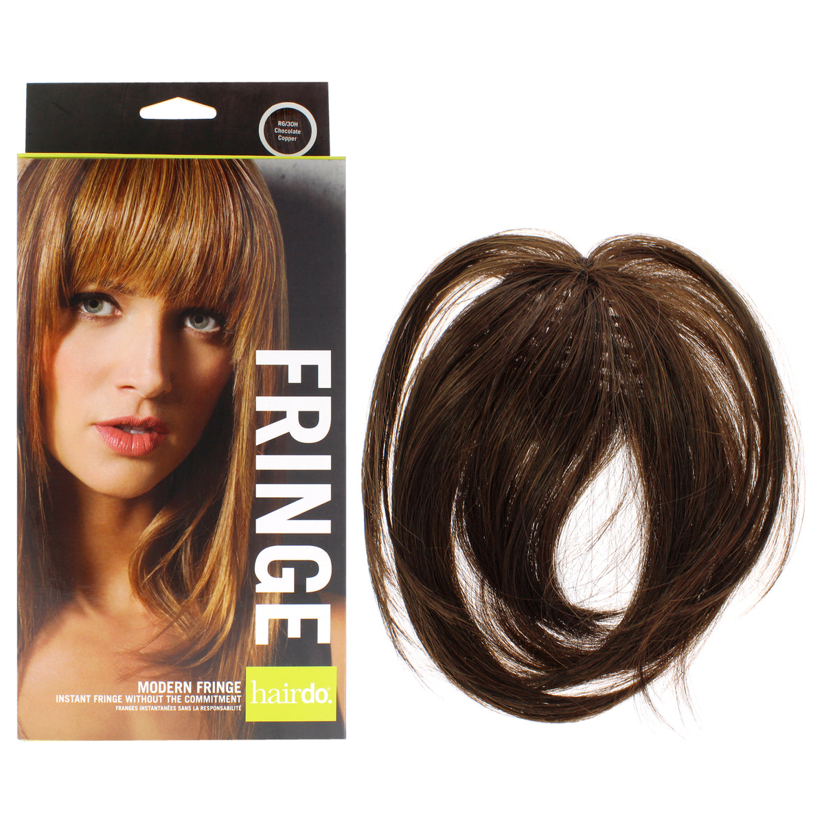 Modern Fringe Clip In Bang - R6 30H Chocolate Copper by Hairdo for Women - 1 Pc Hair Extension