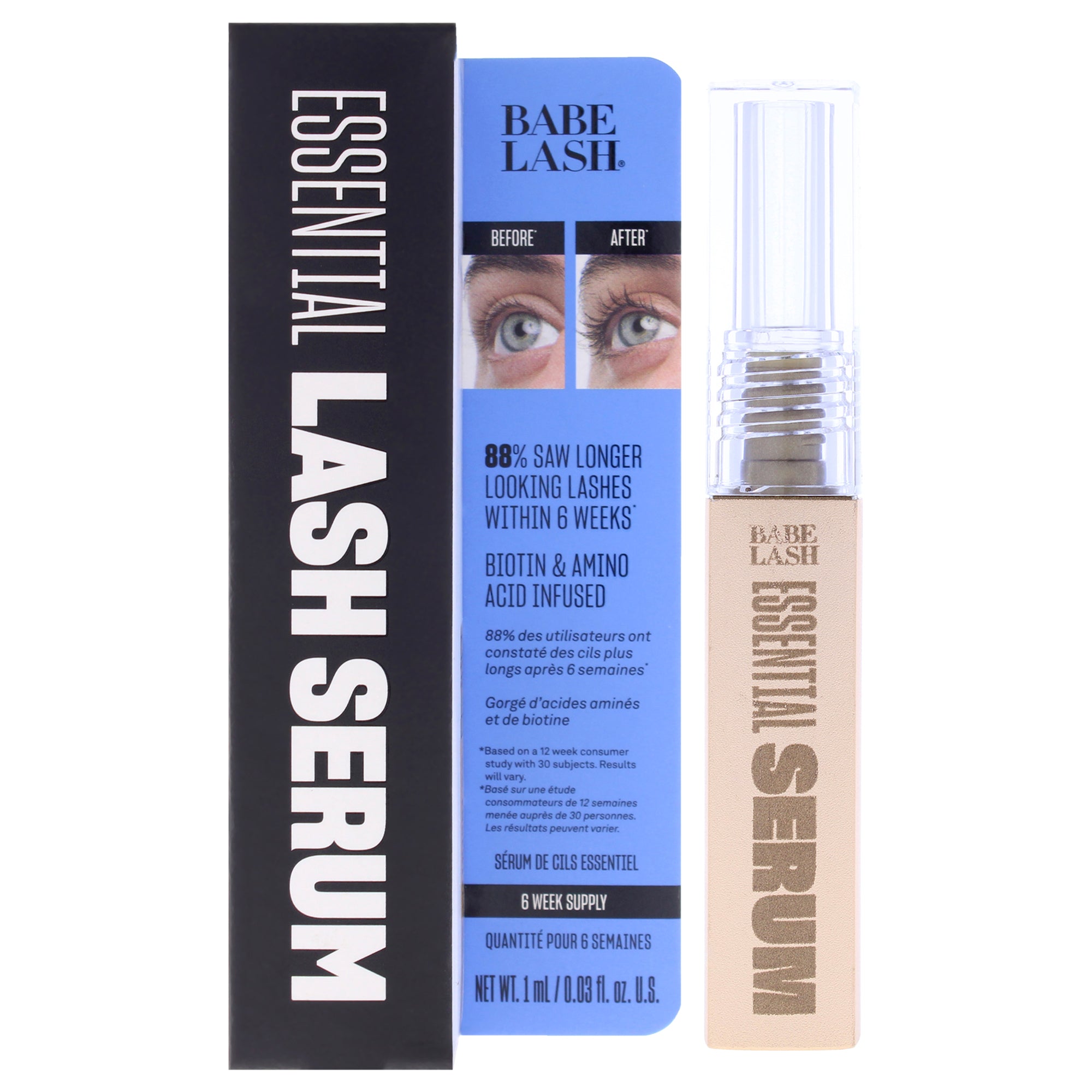 Essential Lash Serum by Babe Original for Women - 0.03 oz Serum