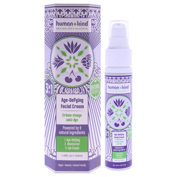 Age-Defying 3-In-1 Facial Cream by Human+Kind for Unisex - 1.69 oz Cream