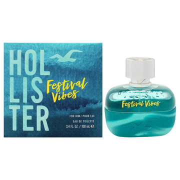 Festival Vibes by Hollister for Men - 3.4 oz EDT Spray