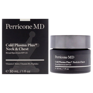 Cold Plasma Plus Neck and Chest SPF 25 by Perricone MD for Unisex - 1 oz Moisturizer